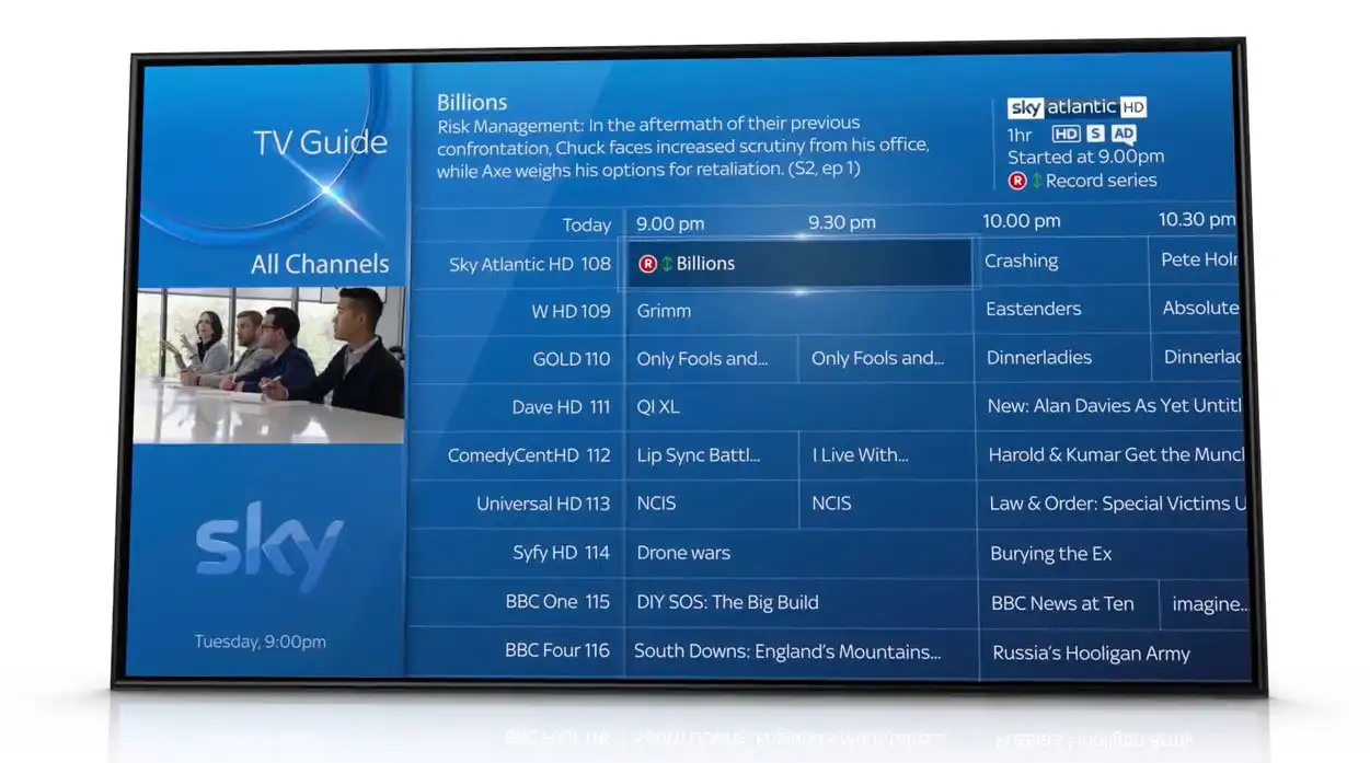 sky tv channels