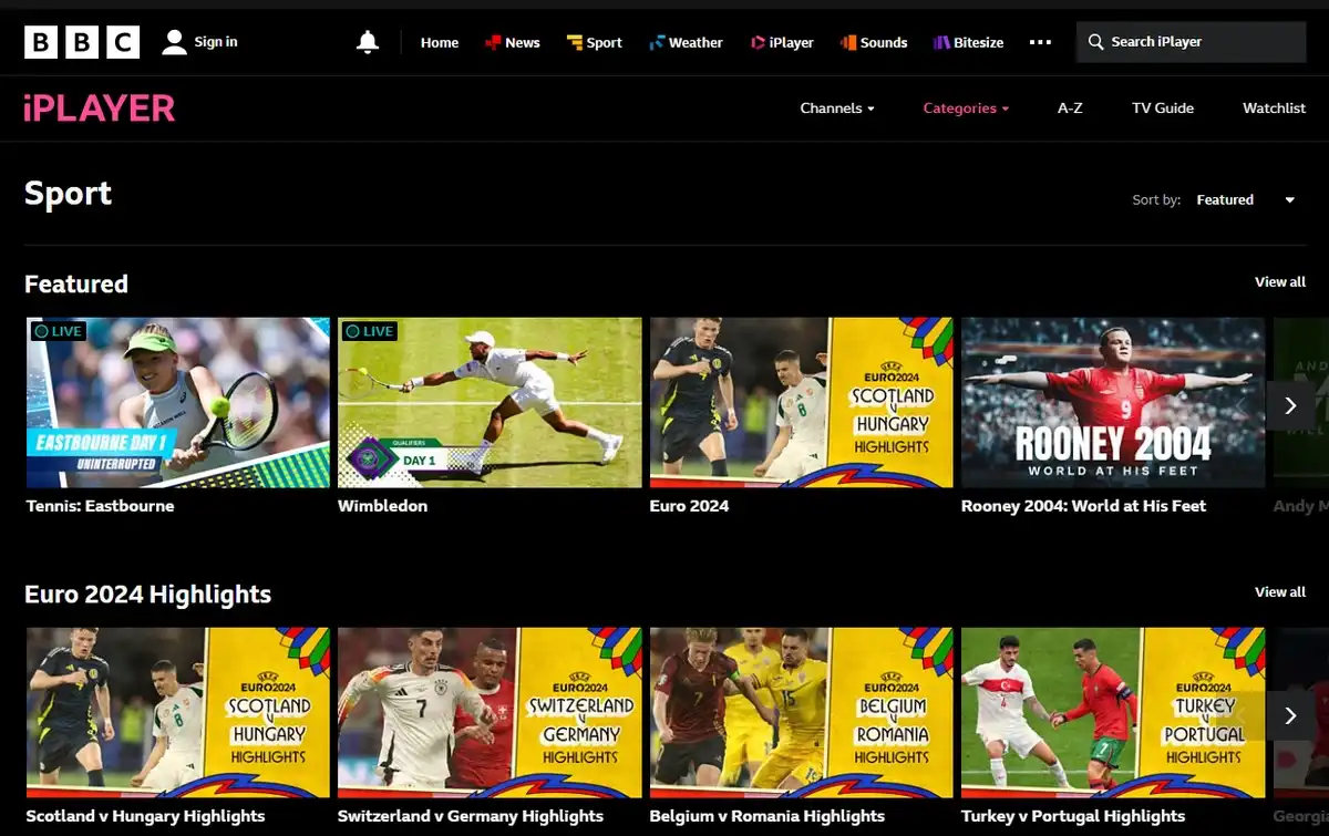 uk sports channels