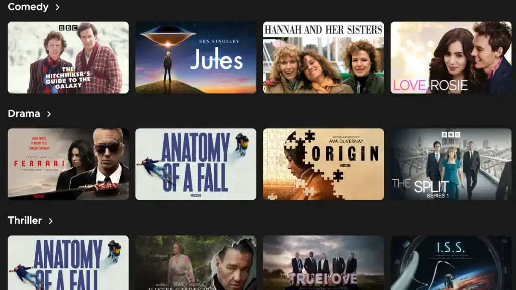 streaming tv movies